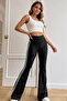 Women's High-Waist Flared Side-Striped Leggings - 4