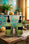 Modern Striped Round Glass Double Liquid Soap Dispenser & Detergent Dispenser Set, Green - 500 ml Glass Soap Dispenser