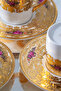 Maxine 24K Gold Detailed 6-Person Porcelain Coffee Cup Set - 90 ml - 2