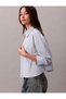 Kadın Solid Boxy Fit Crop Gömlek - 4