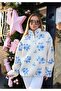 Women's rose patterned zippered plush sweatshirt - 2