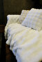 Plush Sofa Throw Blanket Fluffy Bubble White Multi-Purpose Diamond Pattern 150X150 cm - 2