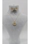 Stainless Steel Gold Color Tree of Life Zircon Stone Necklace, Earrings Set - 2