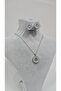 Stainless Steel Silver Color Tree of Life Zircon Stone Necklace, Earrings Set - 5