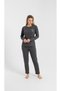 Cotton crew neck long-sleeve pajama set anthracite - 6