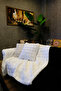 Plush Sofa Throw Blanket Fluffy Bubble White Multi-Purpose Diamond Pattern 150X150 cm - 3