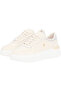Women's Leather Comfortable Sole Th Metal Logo Lace-Up Beige Sneaker - 4