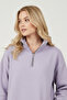 Half Zipper Women's Oversized Sweatshirt Comfortable Fit Daily Use