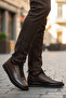 Brown Genuine Leather Rubber Laced Men's Casual Shoes 2517 m
