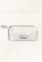Linen Fabric Embroidery Detailed Small Hand & Makeup Bag – Zippered Makeup Bag with Cat Figure 20X30 cm