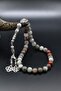 Natural Blood Stone 33-Bead Rosary with Metal Tassel 10mm Sphere Cut 902509 - 2