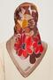 Floral Print Twill Saf Silk Scarf 9238D 80 - 4