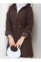 Leopard Printed Li Bondit Fabric Elastic Waist Hooded Hijab Trench Coat Rc905010 - 8