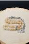 Rutilated Quartz Stone 33-Bead Rosary with Metal Tassel 10mm Sphere Cut 902506 - 4