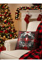 غطاء وسادة بطباعة رقمية على الجانبين بسحاب بتصميم السنة الجديدة، غطاء وسادة مقاس 43x43 سم