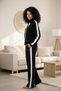 Women's Half Zipper Long Sleeve Striped Detail Tracksuit Set C5T2N07 - 2