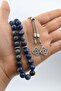 Natural Lapis Lazuli Stone 33 Beads Prayer Beads with Metal Tassel 10mm Sphere Cut 902516 - 5