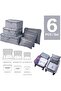 Six-Piece Pouch Travel Luggage Organiser Set, Grey - 2