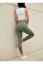 Women's Corded Fabric High Waist Corded Fabric Leggings - 4