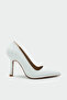 Relly White Leather Women's Heeled Shoes