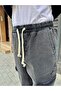 Men's Smoked Anthracite Jogger Cargo Pocket Pack Jeans - Elastic Waist and Legs, Stretchy Fabric - 6