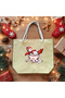 New Year Daily Hanging Linen Bag Cotton Beige