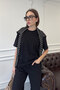 Short Sleeve Basic T-shirt- BLACK - 3
