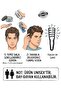 3-Piece Comb Set; Miraculous Comb+Hair Styling Comb+Crepe Comb - 3