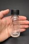 5 Pieces 60 ml Clear Detox Shot Bottle with Lockable Black Cap 60 Cc Ginger Shot White Glass Bottle - 4