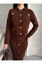 Cardigan Skirt Button Detail Knit Top and Bottom Set - 6