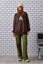Women's Oversize Sweatshirt Traveler Bear Printed Brown – Crew Neck, 3 Thread Rastering - 5
