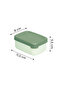 8-Piece Rectangular Storage Container Set (0.43Ml-0.83Ml-1.6L-2.6L) Microwave and Freezer Compatible - 4