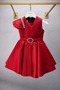 Girl's Red Evening Dress – One Shoulder Draped , Special Occasion Dress with Stone Detail - 5