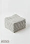 10-Piece Gray Mini Towels - 30X30 Cm, 50Gr 100% Cotton, Hand, Face Towels