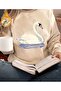 Swan Print Detailed Crew Neck Sweatshirt