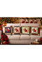 Double-Sided Digital Printing Zippered Christmas Themed 4-Piece Pillowcase, Throw Pillow Cover 43X43 cm