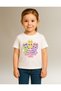 Happy Birthday Monster Printed Short Sleeve Girls' T-Shirt (4-13 Years) - 3