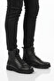 2K8518-Hk-350 Genuine Leather Inside Fur Non-Slip Black Men's Boots - 3