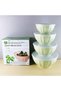 Set of Food Containers with Lids, Four Different Sizes as Pictured, Flower Color. - 2