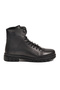 2K8518-Hk-350 Genuine Leather Inside Fur Non-Slip Black Men's Boots - 2