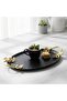 Black metal serving tray - 3
