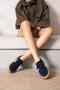 Zaina Women's Lace-Up Genuine Leather Sneaker Navy Blue Suede - 7