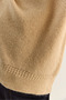 Women's Beige Crew Neck Raglan Sleeve Knitted Patterned Soft Textured Knitwear Sweater 20251108 - 7