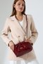 Women's Bag Burgundy Patent Leather Shoulder and Crossbody Bag - Daily Stylish Combination Bag - 6