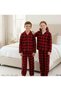 Family Matching Suede Pajamas Set Father-Son-Mother-Daughter (the Price Is for One Set) - 2