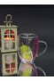 Feather Double Wall Glass Cup with Handle
