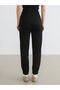 Black Elastic Waist Women's Jogger Sweatpants - 4