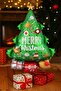1 foil santa claus balloon christmas ornament pine tree decorations 80-55 cm