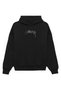 Unisex Stüssy Melted Printed Oversized Bol Cut Cotton 3 Thread Ş Fleece-Lined Black K Hooded Sweatshirt - 2