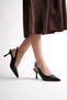Lidya Black Vegan Leather 8 cm Heel Pointed-Toe Open-Back Stiletto Women's Shoes. - 4